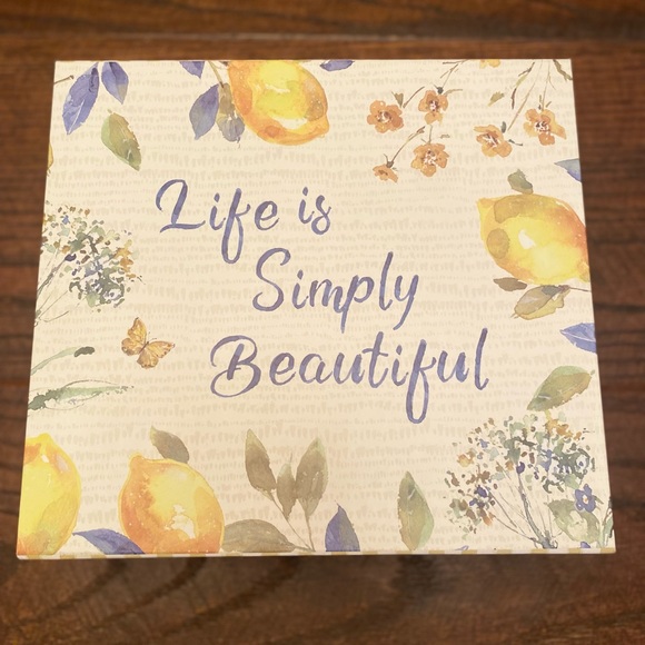 Farmhouse Blue & Yellow Lemon Storage Nesting Box - Picture 9 of 16